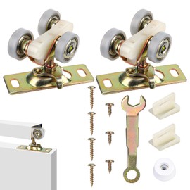 Sliding Pocket Door Hardware Kit, Sliding Door Top Hanger Rollers Wheels for 1-3/8 Inch Thick Doors, Johnson Part 1125 & 1500 Hardware Compatible with 100, 134F, 138F, 2610F Series
