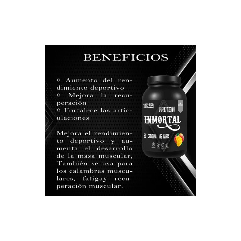 Inmortal Suplements Creatina Monohidratada 1 Kg 200servicios Mango-