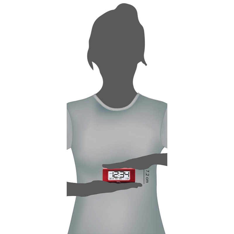 Technoline WT 197 Quartz Alarm Clock Metallic Red