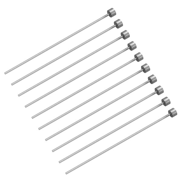 QUARKZMAN Straight Ejector Pins, 2 mm (0.08 Inch) Diameter. 65Mn