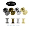 Tucireat Book Screws 80 Pairs Rivets Screw Rivets Book Screws