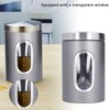 3Pcs Storage Jar Stainless Steel Food Tea Nut Container with