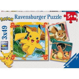 Ravensburger Children's Puzzle - 12004062 - Pokémon - Puzzle for Children from 5 Years with 3 x 49 Pieces, Pokémon Gifts
