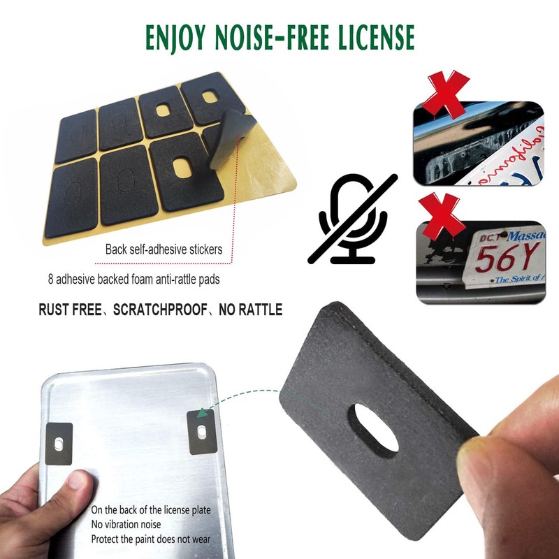 BGGTMO License Plate Screws Anti Theft -1/4 M6 Security License
