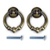 perfeclan Pack of 2 Cabinet Handle Ring Handle Door Handle