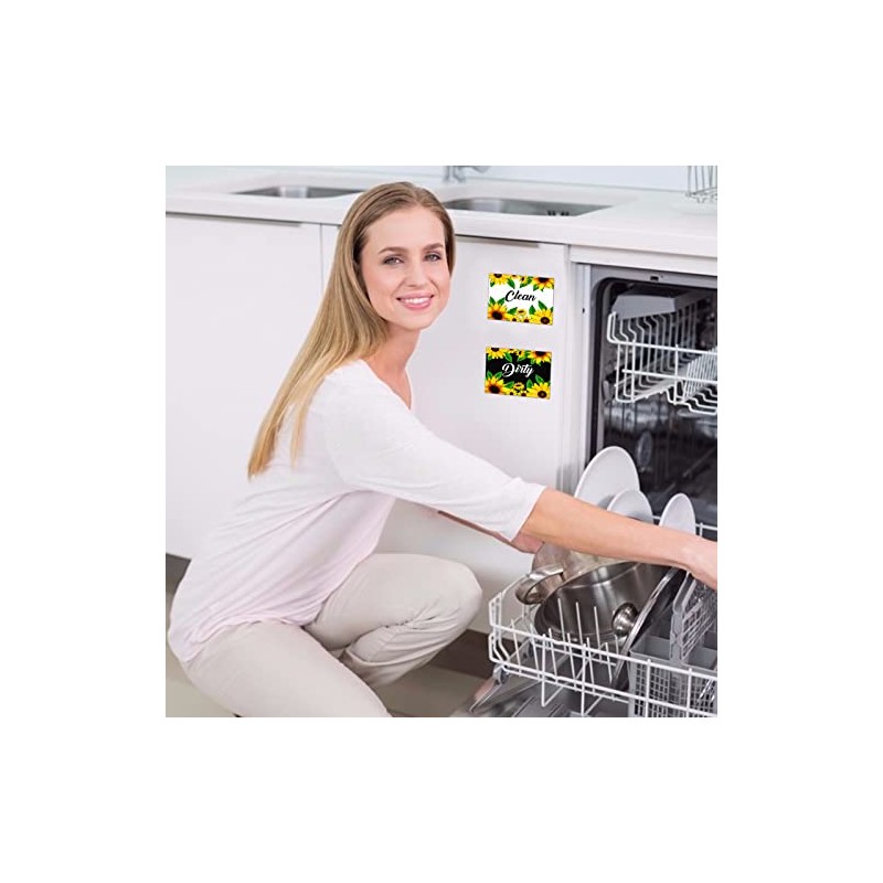 Dishwasher Magnet,Clean Dirty Sign Indicator- Double Sided Magnet with Bonus