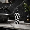 Black and White Zebra Stripe Soap Dispenser, Modern Refillable Hand