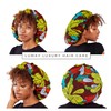 LuMay Satin Lined Ankara Double Layer Adjustable Sleeping Bonnet for