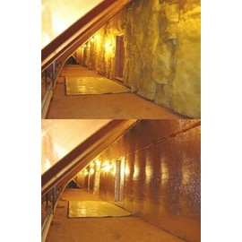 5mm Reflective Thermal Insulation Foil Foam Core Double Sided Radiant Barrier Cold & Heat Shield Attics Ceilings Walls Steel Buildings Roofing Warehouse Crawlspace 24" x25' R8 / Meets ASTM Fire Codes