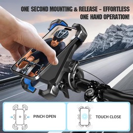 ETOREAIR Bike Phone Holder Mount Universal Bicycle Motorcycle Phone Mount for Scooter Electric Bike Mountain Bike for iPhone
