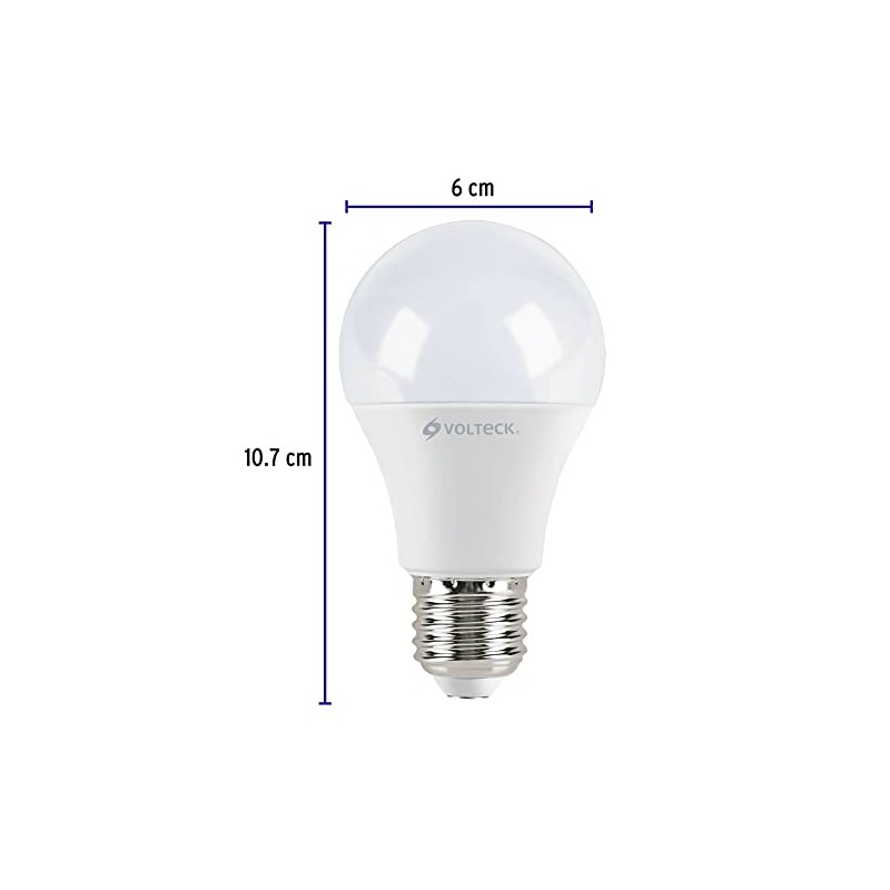 Volteck LED-60FX4, Lámpara de led, A19, 9W, E27, luz de