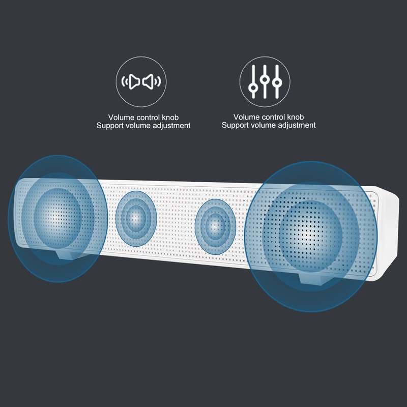 Bluetooth 5.0 Computer Speaker Wireless Speaker SADA V-103 for Desktop