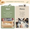 Juexica Tradition Wooden Pizza Dough Proofing Box with Lid Handle