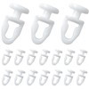 winova Plastic White Curtain Rod Runner Stability and Abrasion Resistant