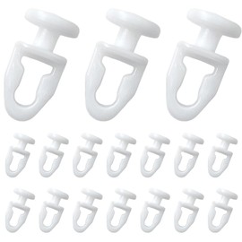 winova Plastic White Curtain Rod Runner Stability and Abrasion Resistant Parts Curtain Rod Parts Universal