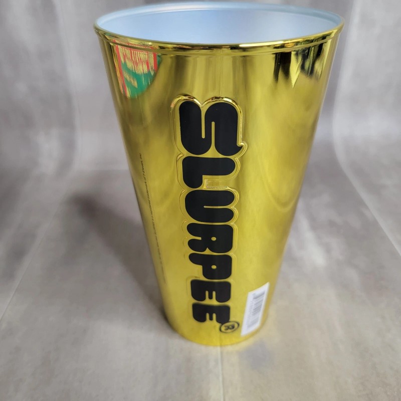 7-11 Limited Edition 7-11 Chrome Silver & Gold Plastic Slurpee