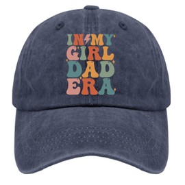 in My Girl Dad Era Cap Cool Proudly in My Girl Dad Era Fatherhood Hat with Heart! Gifts for Grandma Cycling Cap Navy Blue