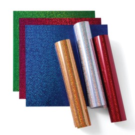 Cricut Holographic Sparkle Iron On | Ultimate | 30.5cm x 30.5cm (12" x 12") | 6 x Heat Transfer Vinyl Sheets (HTV) | For use with all Cricut Cutting Machines (2009646)