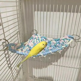 NITCAN Colorful Climbing Rope Net Nest for Bird Rat,Parrot Swing Hammock Cotton Bridge Ladder,Hanging Cage Accessories Perch Chew Toys for Pet Bird Ferret Hamster,Parakeet