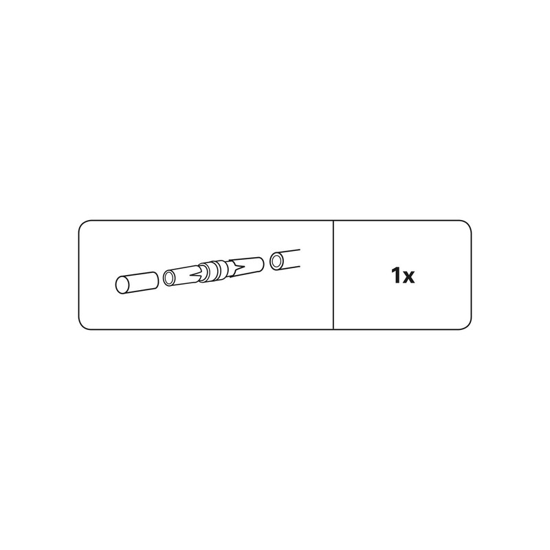 Gardinia Connector for Curtain Rods with Diameter 12 mm White