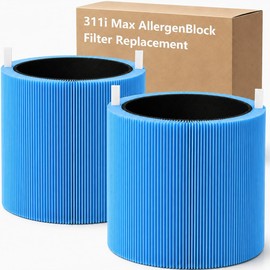 Bluearks Blue Pure 311i Max AllergenBlock Air Purifier Filter Replacement, H13 Ture HEPA and High-Efficiency Activated Carbon Filters, Replacement Part #F3MAX【Not For 311i+ Max】