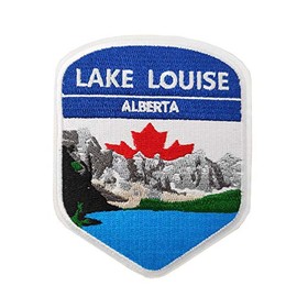 Cute-Patch Banff Canada Flag Embroidered Iron on Patches for Ski Bag DIY