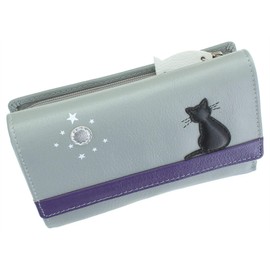 Mala Leather Midnight Collection Leather Purse RFID Blocking 3495_35 Grey