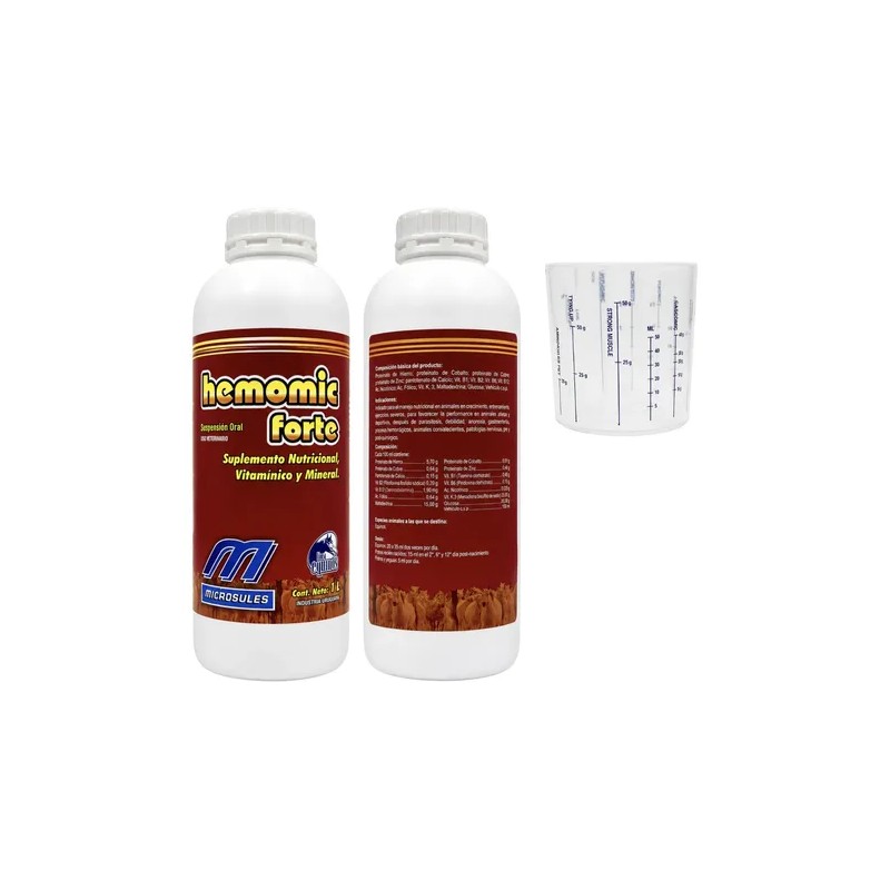 Hemomic Forte 1l Nutrición Equinos Animal Vitamina Mineral