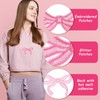 10Pcs Pink Bow Patches, Cute Coquette Bow Embroidery Sticker Iron-on