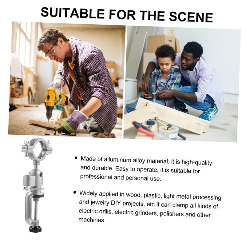 SHINEOFI 1Pc Electric Drill Bracket Holder Rotating Vise Stand for