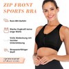 FXTYK Zip Front Sports Bra Post Surgery Bra Yoga Workout