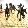 FINENI Horse Racing Game for Adults, Luxurious Metal Horses (Black)