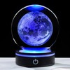 3D Moon Crystal Ball 100mm 3.9inch - Solar System Outer