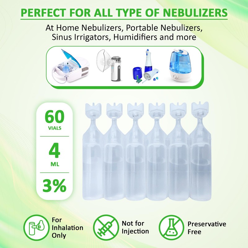 Pulmoclear Sterile Hypertonic Saline 3% Solution for Inhalation - 4ml