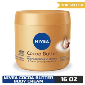 NIVEA Cocoa Butter Body Cream, Deep Nourishing Serum, 16 Ounce Jar
