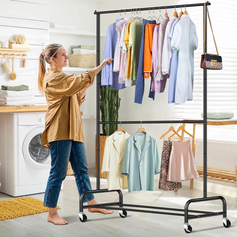 SLEEPING LAMB Heavy Duty Clothing Racks for Hanging Clothes Rack,