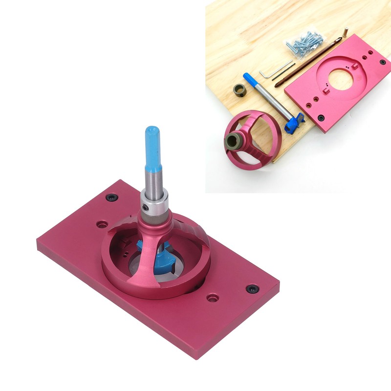 Hinge Jig Kit Drill Guide Tool Aluminium Alloy for Door