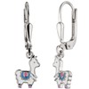 Jobo Children's Llama Earrings White 925 Sterling Silver Earrings Children's