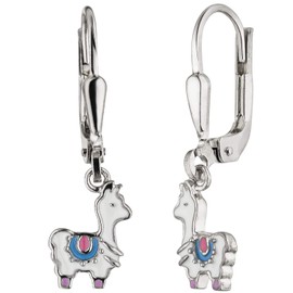 Jobo Children's Llama Earrings White 925 Sterling Silver Earrings Children's Earrings, Silver