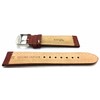 20mm Honey Brown Genuine Leather Watchband with Off-White Stitches |