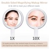 1X & 10X Magnifying Double Side Hand Makeup Mirror with