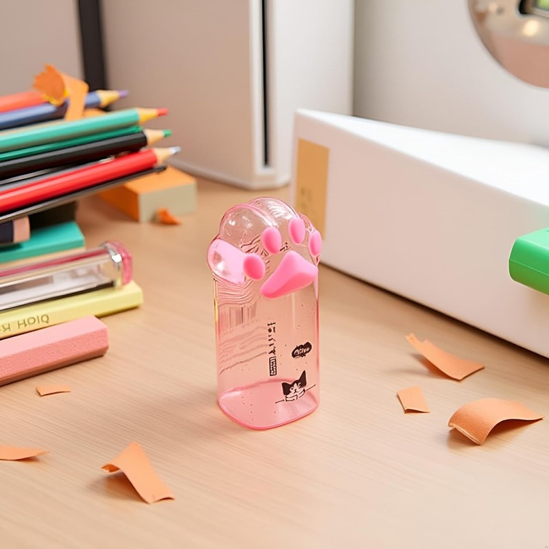Kawaii Cat Paw Pencil Sharpener, Pink, School and Office Supplies,