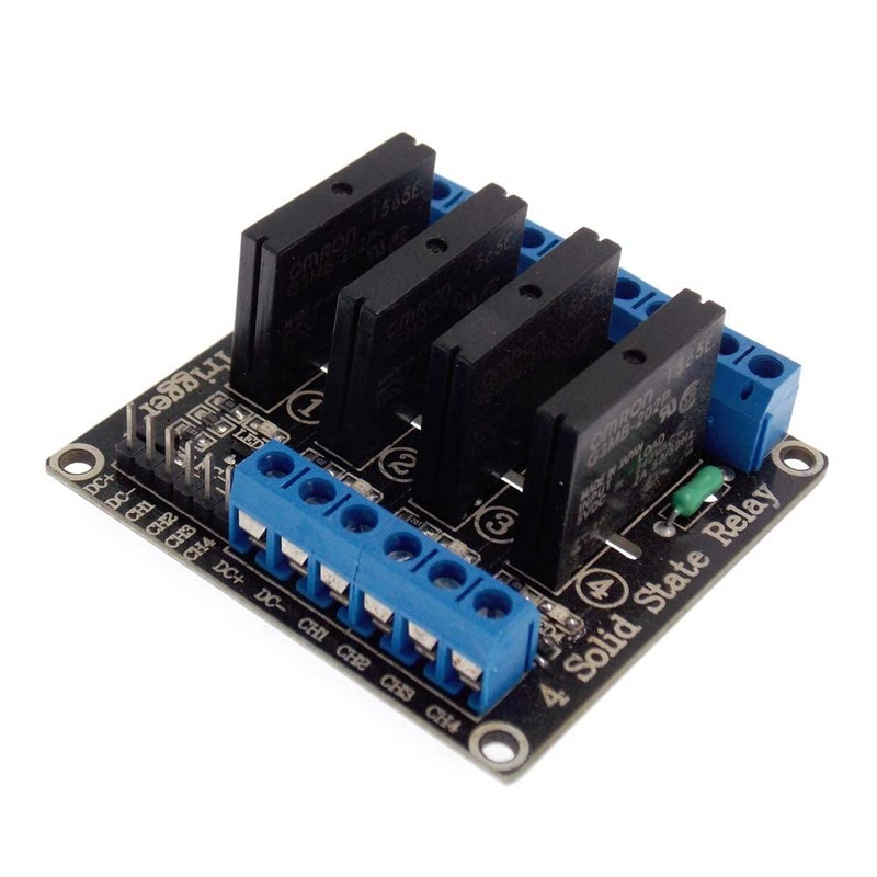 2pcs 5V 12V 24V Solid State Relay 4 Channel 4-Way