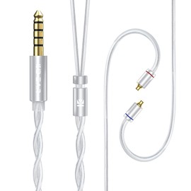 [KBEAR Glint] Yinyoo MMCX 4.4mm Re-Cable, 5N High Purity Oxygen Free Copper Silver Plated Cable, Produced with Litz 27AWG Standard, 4.4mm Earphone Upgrade Cable, Earphone Replacement Cable, SE846,