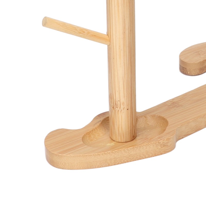 Key Storage Tray Wood Modern Guitar Shaped Base Jewelry Key