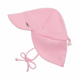 Sombrero de sol para bebé, Gorros de algodón UPF 50+, protección solar contra rayos UV, sombrero de natación de verano con solapa para el cuello, sombreros para niños y niñas, Rosado, 1-3 Años