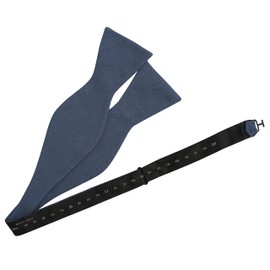 BELLUNO - Juego de pajarita de lino y algodón liso para hombre, diseño de lazo, 37 Steel Blue, Medium