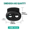 sourcing map 100pcs Plastic Spring Cord Locks Stopper Double Hole