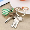 ECSiNG 2 pieces frog key ring, green frog key ring,