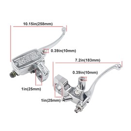 Triumilynn 1" 25mm Brake Clutch Master Cylinder Replacement for Hon-da Shadow VT600 VT750 VT1100 VT1300 VTX1300 VF750 VLX Deluxe Aero ACE Spirit Magna Motorcycle, Left & Right